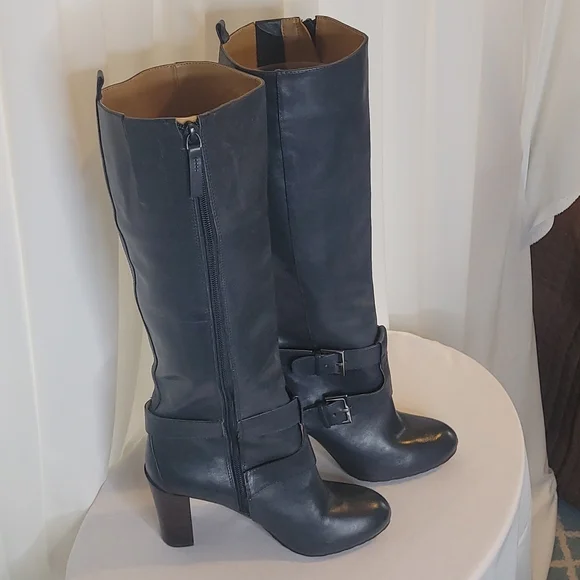 NINE WEST Skylight Knee High Leather boots Size 8M - Picture 1 of 8